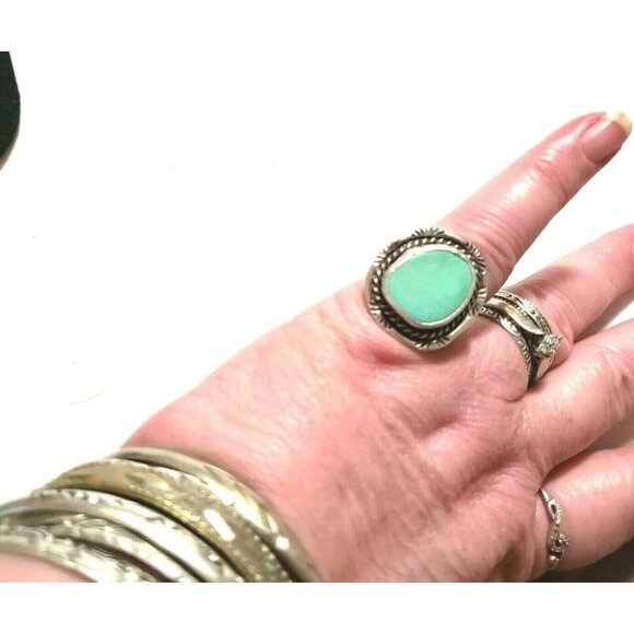Navajo Vintage Turquoise Ring sz 5 - Picture 3 of 6